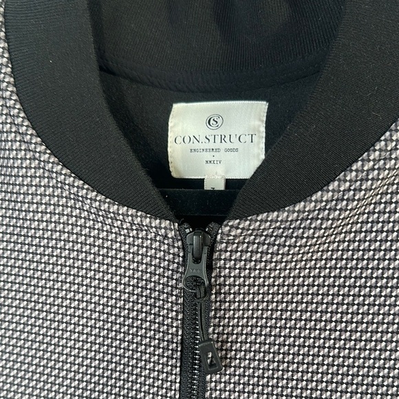 Men’s CON.STRUCT Black White and Gray Zip-Up Vest Made in NY - Picture 4 of 10